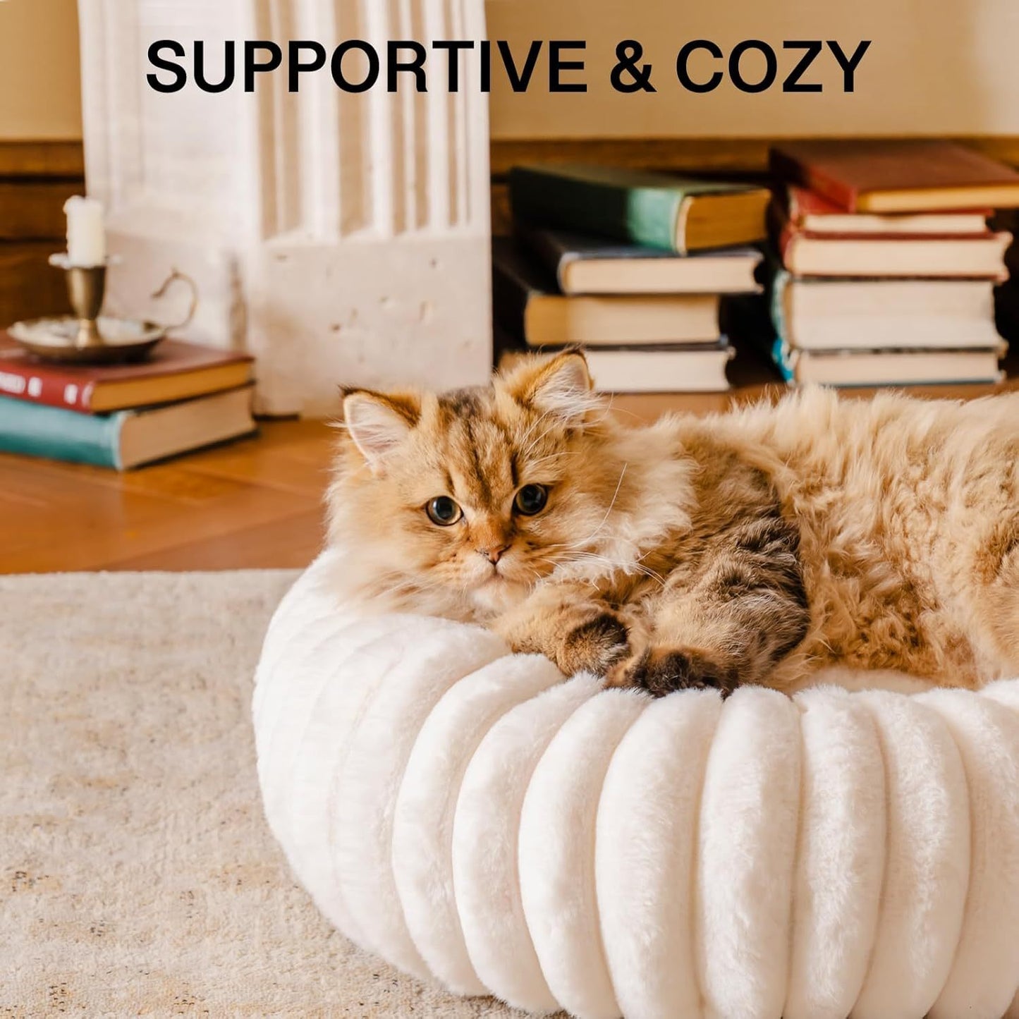 EcoNest Cozy Donut Pet Bed - Washable & Plush