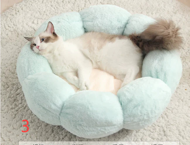 EcoNest Calming Cat & Dog Bed-Fluffy Plush Donut Cuddler