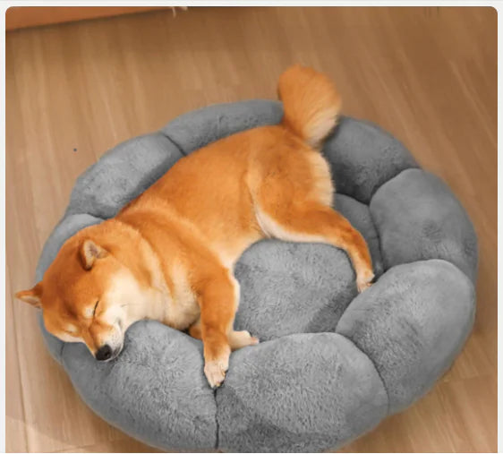 EcoNest Calming Cat & Dog Bed-Fluffy Plush Donut Cuddler