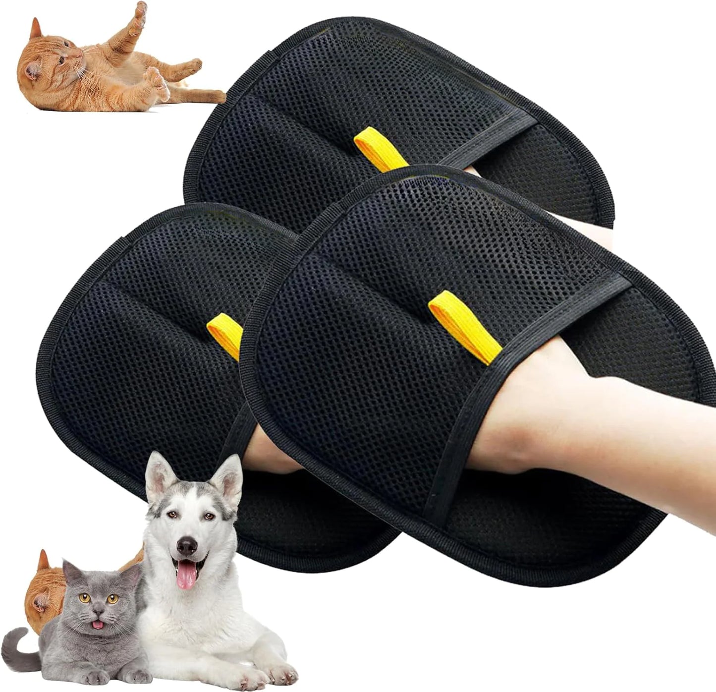 EcoNest Pet Hair Removal Gloves-Gentle Grooming for Cats & Dogs