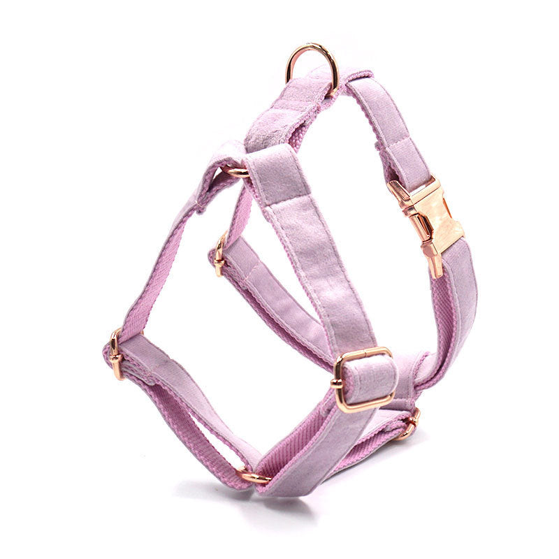 EcoNest Velvet Pet Harness & Leash Set - Adjustable with Bow