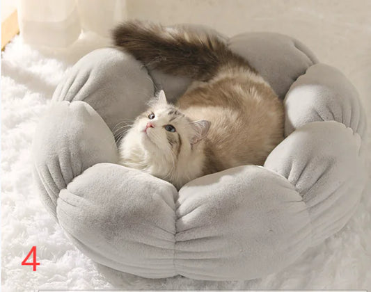 EcoNest Calming Cat & Dog Bed-Fluffy Plush Donut Cuddler